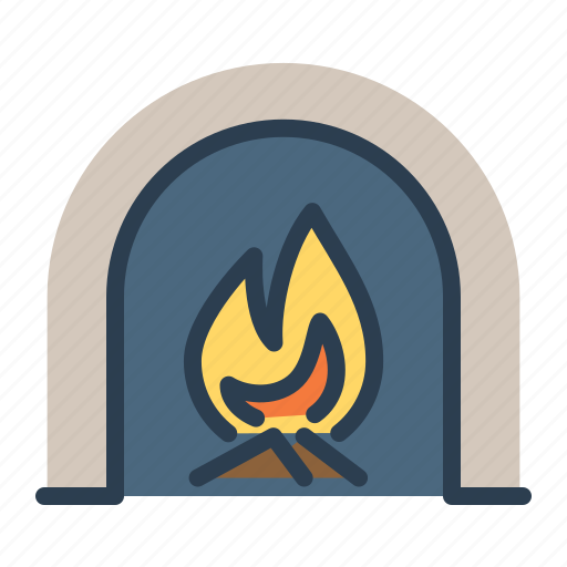 Flame, heating, home, fire place icon - Download on Iconfinder