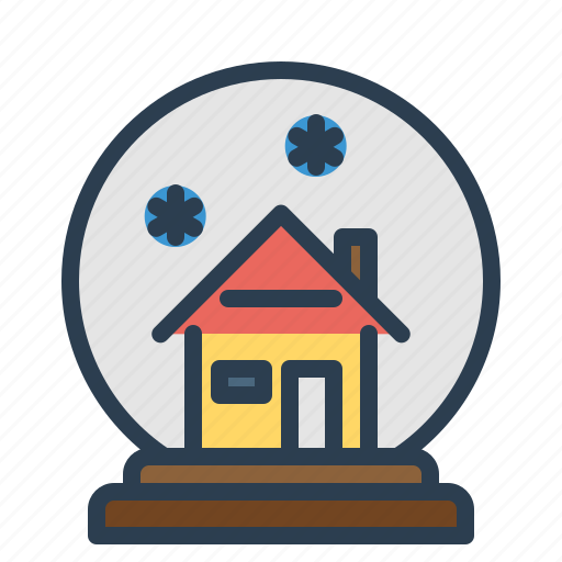 Ball, house, snowfall icon - Download on Iconfinder