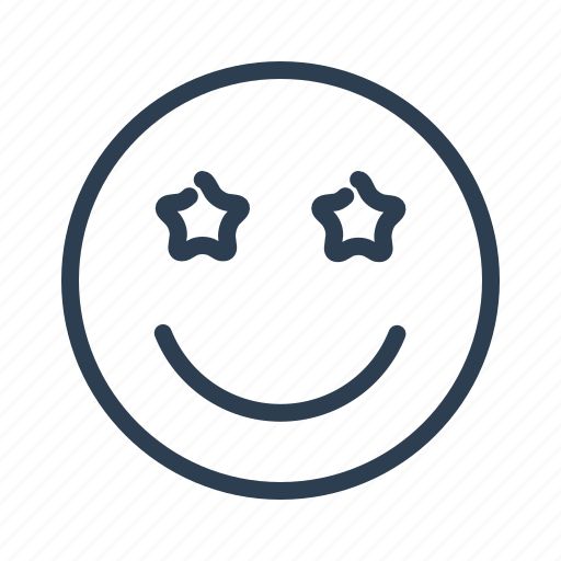 Avatar, emoticon, emotion, face, happy, smiley, star icon - Download on Iconfinder