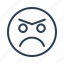angry, avatar, emoticon, emotion, face, smiley, unhappy 
