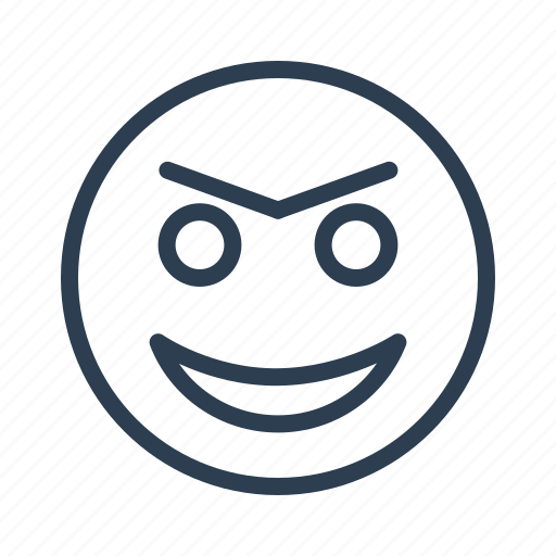 Avatar, emoticon, emotion, evil, face, laugh, smiley icon - Download on Iconfinder