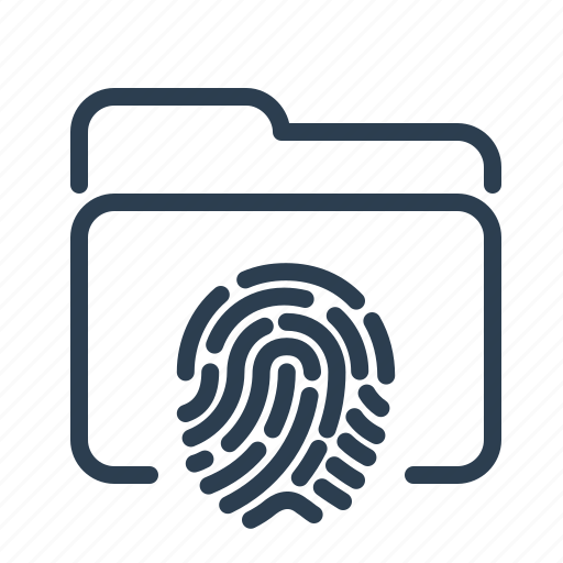 Biometric, fingerprint, folder, identification, scan, security, touch id icon - Download on Iconfinder