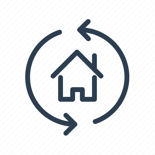 Apartment, arrows, building, home loan, house, property, real estate icon - Download on Iconfinder