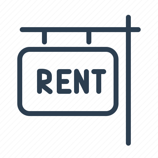 For rent, house, information, property, real estate, rent apartment, sign icon - Download on Iconfinder