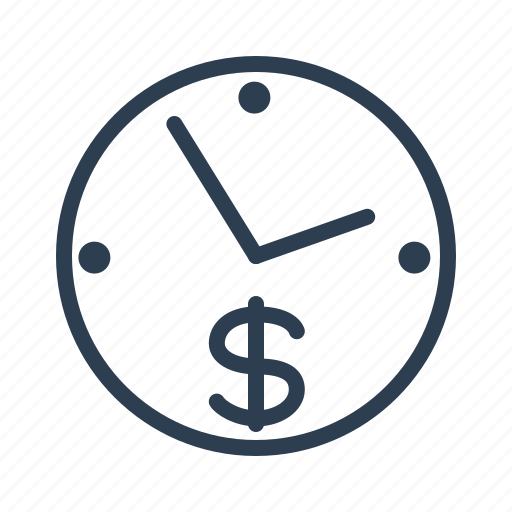 Clock, dollar, efficiency, finance, investment, management, productivity icon - Download on Iconfinder