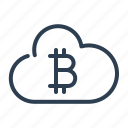 bitcoin, cloud, currency, money, online walet, share, sync