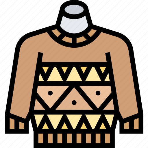 Sweater, clothes, jumper, knitted, warm icon - Download on Iconfinder