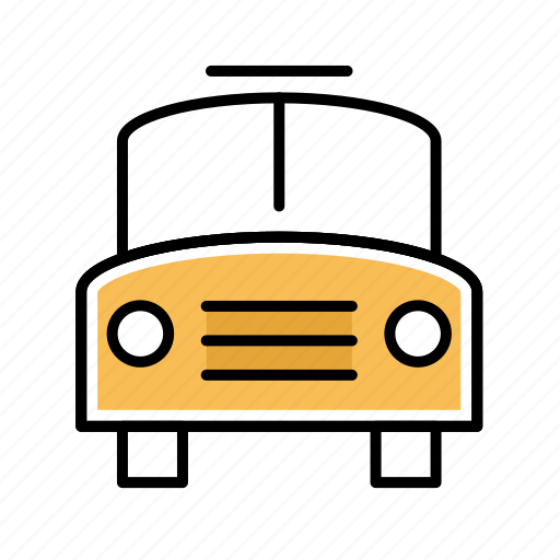 Bus, school, students, transport, yellow icon - Download on Iconfinder