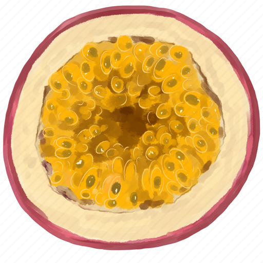 Half, passion fruit, cut, sweet, diet, fruit, food icon - Download on Iconfinder