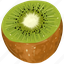 half, kiwi, kiwifruit, chinese gooseberry, nutrition, fruit, healthy 