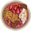 smoothie bowl, chocolate, granola, acai bowl, breakfast, diet, fruit 