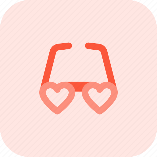 Heart, glasses, accessories, fashion icon - Download on Iconfinder