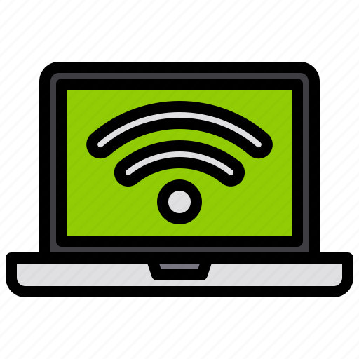 Laptop, internet, wifi icon - Download on Iconfinder