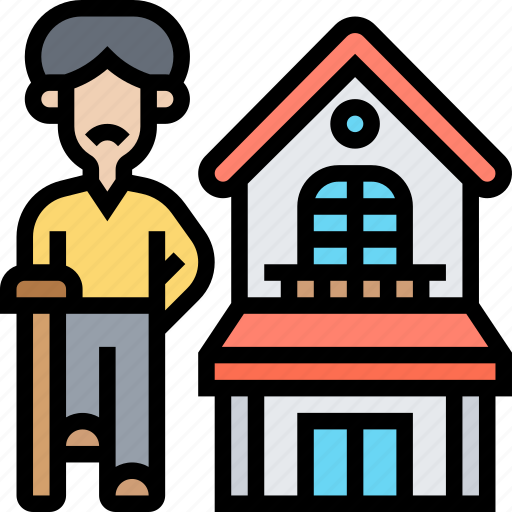 Pension, house, home, care, elderly icon - Download on Iconfinder