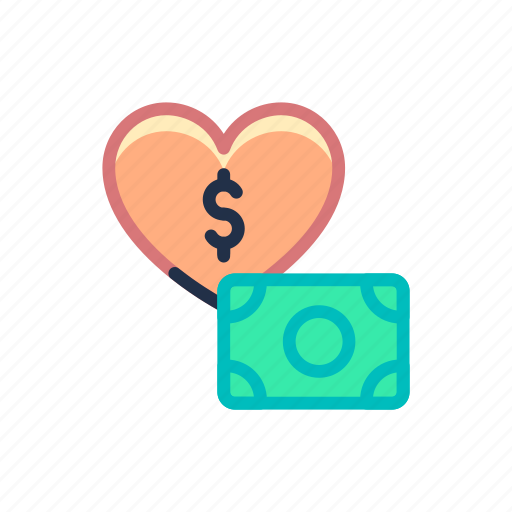 Dollar, heart, cash, money, accounts icon - Download on Iconfinder