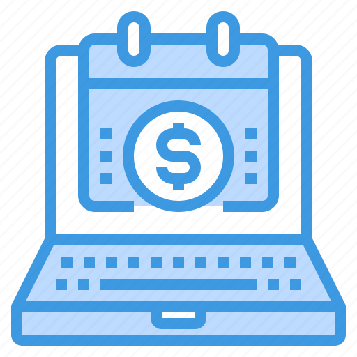 Calendar, finance, laptop, money, schedule icon - Download on Iconfinder