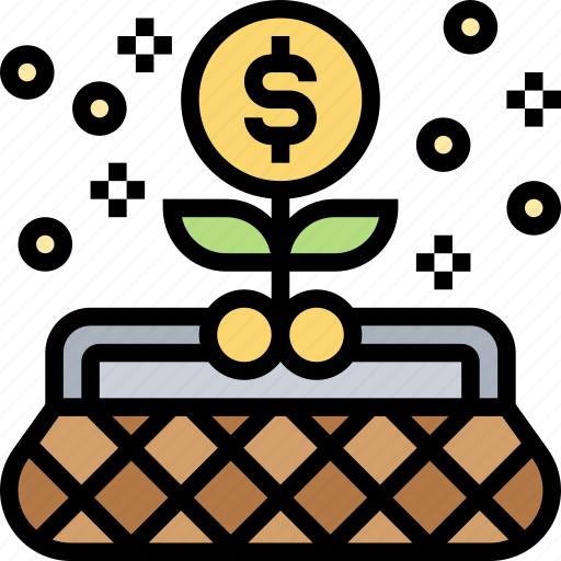 Earning, money, profit, growth, purse icon - Download on Iconfinder