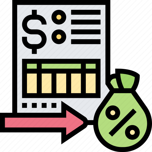 Interest, document, percentage, tax, rate icon - Download on Iconfinder