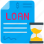 loan, accounting, loaning, borrow, report, hourglass, finance 