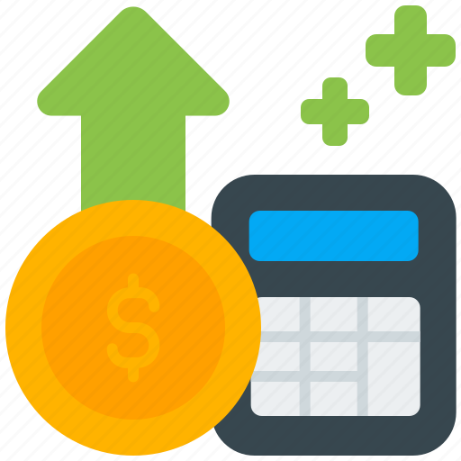 Profit, accounting, coin, calculator, money, revenue, finance icon - Download on Iconfinder