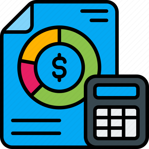 Budget, accounting, calculator, document, report, finance, money icon - Download on Iconfinder