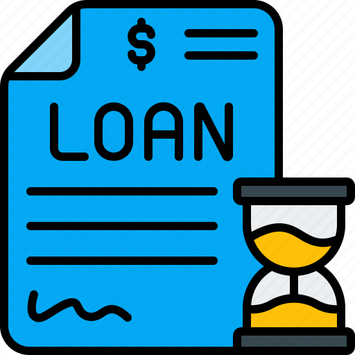 Loan, accounting, loaning, borrow, report, hourglass, finance icon - Download on Iconfinder