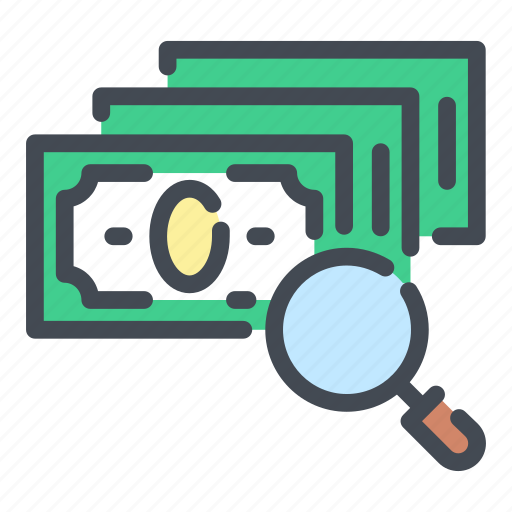 Cash, dollar, finance, find, money, search, view icon - Download on Iconfinder