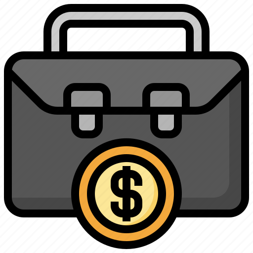 Portfolio, salary, investment, luggage, briefcase icon - Download on Iconfinder