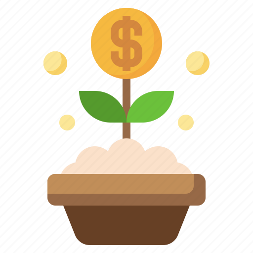 Investment, sprout, cost, money, bag, growing icon - Download on Iconfinder