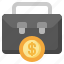 portfolio, salary, investment, luggage, briefcase 