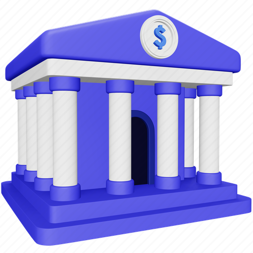 Bank, accounting, building, finance, government, savings 3D illustration - Download on Iconfinder