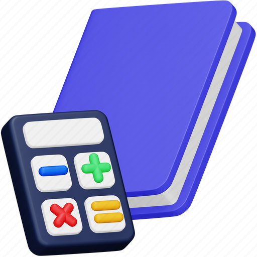 Bookkeeping, accounting, financial, calculator, ledger, record, cash book 3D illustration - Download on Iconfinder