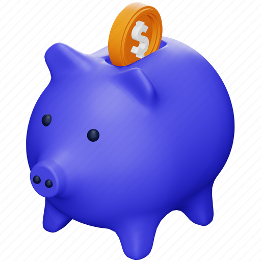 Saving, money, accounting, piggy, bank, finance, coin 3D illustration - Download on Iconfinder
