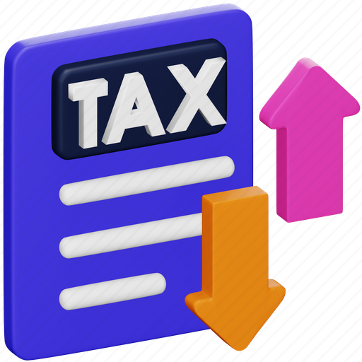 Tax, return, accounting, form, back, document, business 3D illustration - Download on Iconfinder