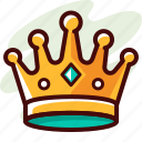 achievement, award, crown, king, prince, reward