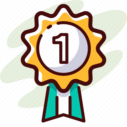 Achievement, award, badge, first, place, prize, win icon - Download on Iconfinder