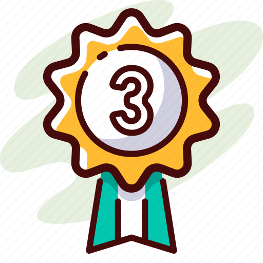 Achievement, award, badge, place, prize, third icon - Download on Iconfinder