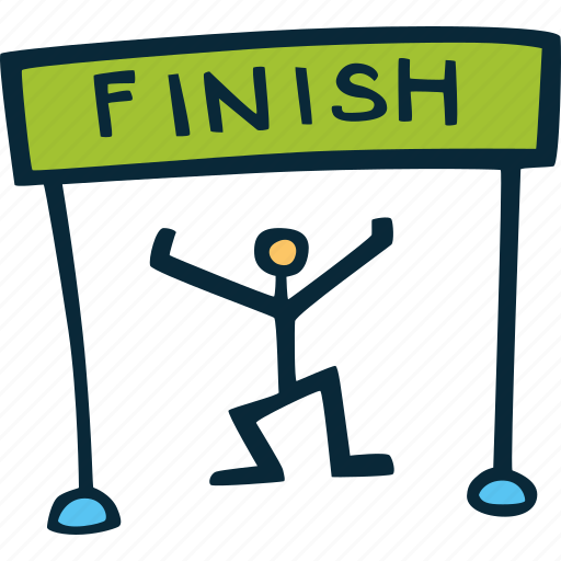 Achievement, direction, finish, goal, line, runner, success icon - Download on Iconfinder