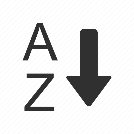 Arrow down, letters, alphabet, alphabetical icon - Download on Iconfinder