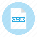 cloud, document, file, paper