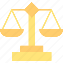 balance, court, justice, law, legal, scales, weight, measure, scale, icon