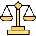 balance, court, justice, law, legal, scales, weight, measure, scale, icon