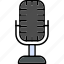 microphone, audio, device, podcast, radio, recorder, icon 