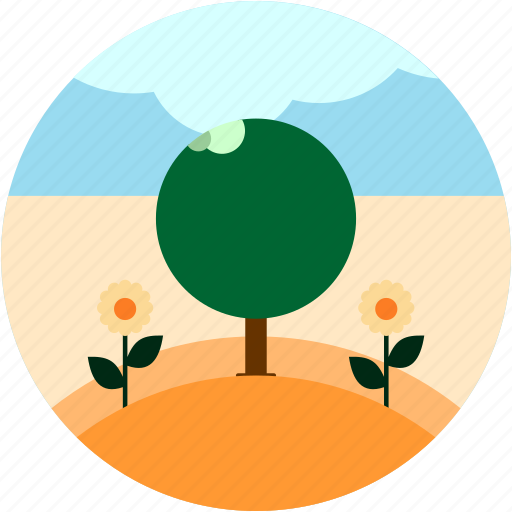 Flowers, tree, scene icon - Download on Iconfinder