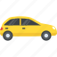 car, car driving, drive, driving, yellow car 