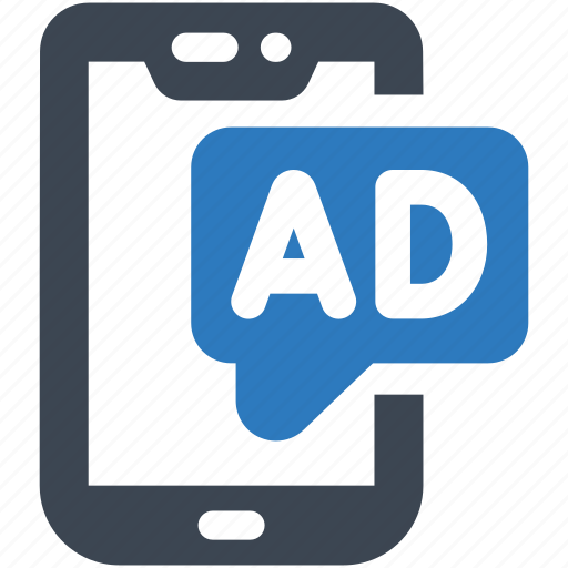 Ads, advertising, mobile, phone, marketing, monetization, ad icon - Download on Iconfinder