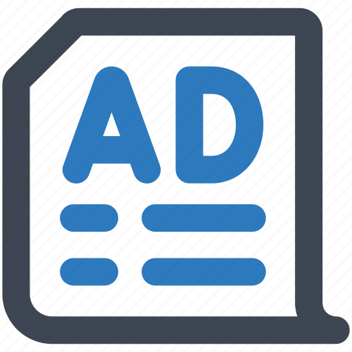 Ads, advertising, newspaper, news, ad, marketing, promotion icon - Download on Iconfinder