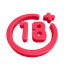 3d, pink, icon, plus, up 