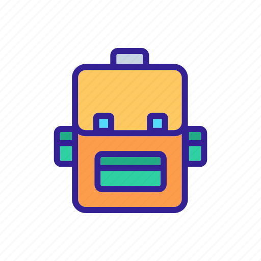Adventure, backpack, bag, contour, school icon - Download on Iconfinder