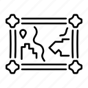 adventure map, location, navigational, directional, journey